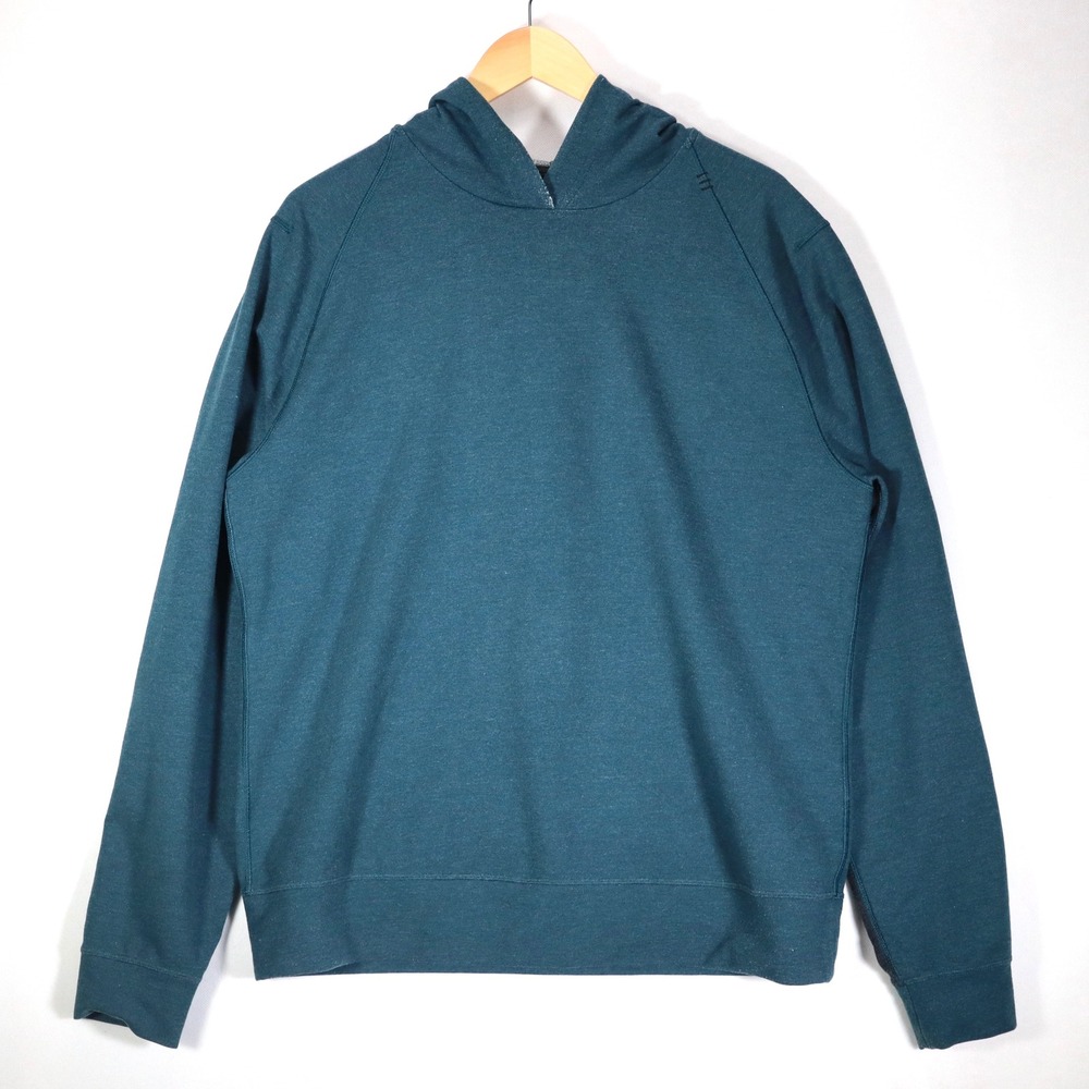 Lululemon Hoodie Mens XL Teal Blue Heathered Raglan Athletic Sweatshirt Casual